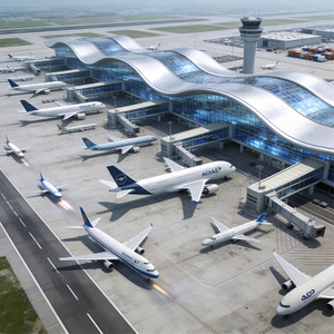 Prefab Steel Structure Airport Terminal Building