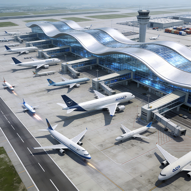 Prefab Steel Structure Airport Terminal Building