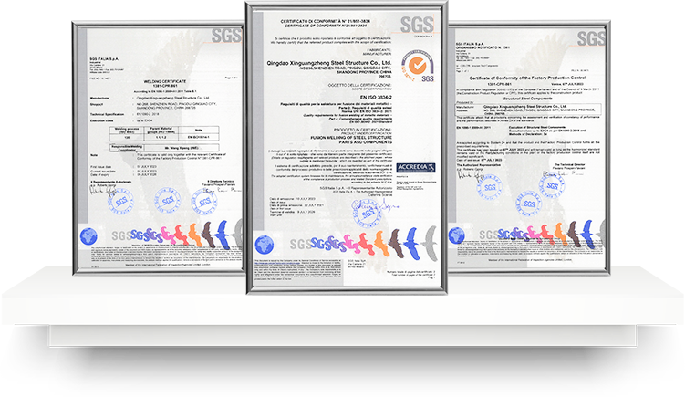 XGZ Overseas steel structure quality certification