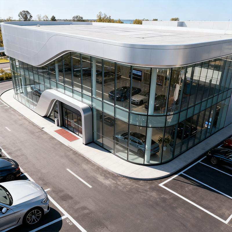 Flexible Space Steel Auto Showroom Display Hall
