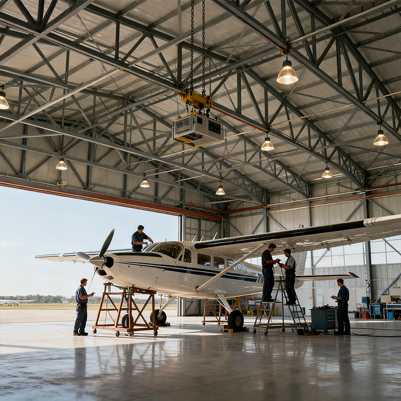 Large-Span Steel Structure Hangar